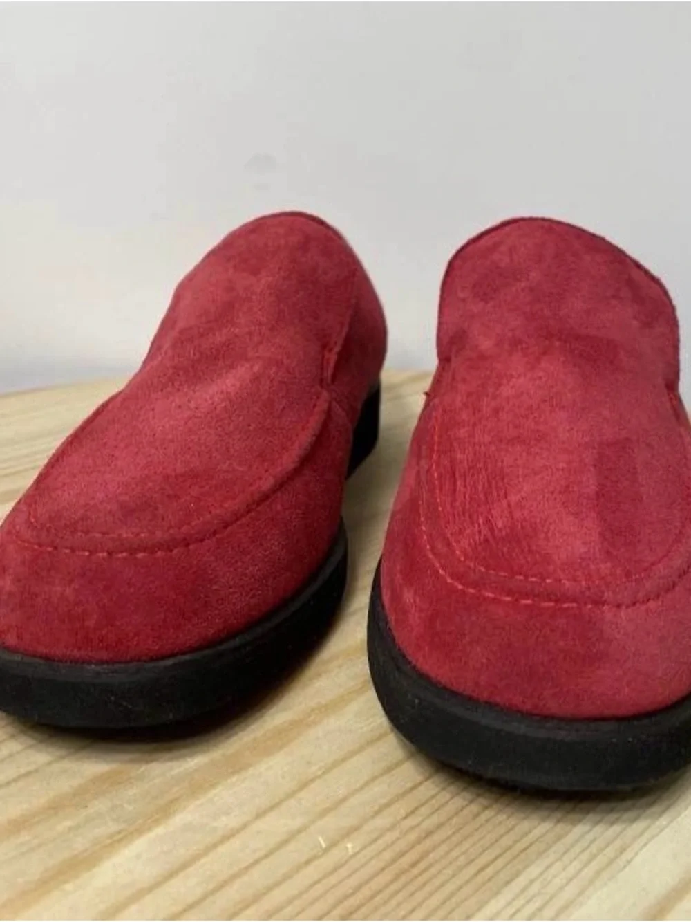 Hush Puppies Suede Loafer Shoes Red Girl's Size 3M